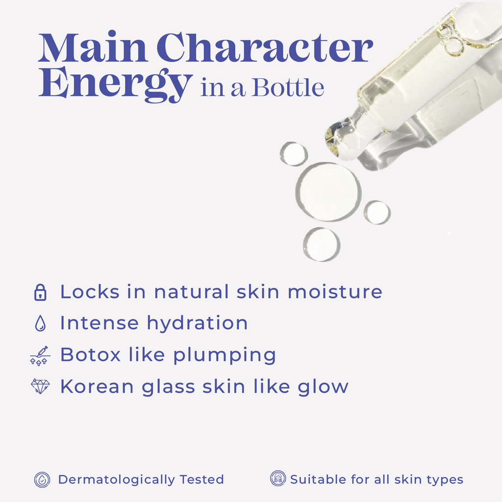 Blue Heaven Vegan Mucin Face Serum Infused with 3% Plant Based Mucin | Grocsy