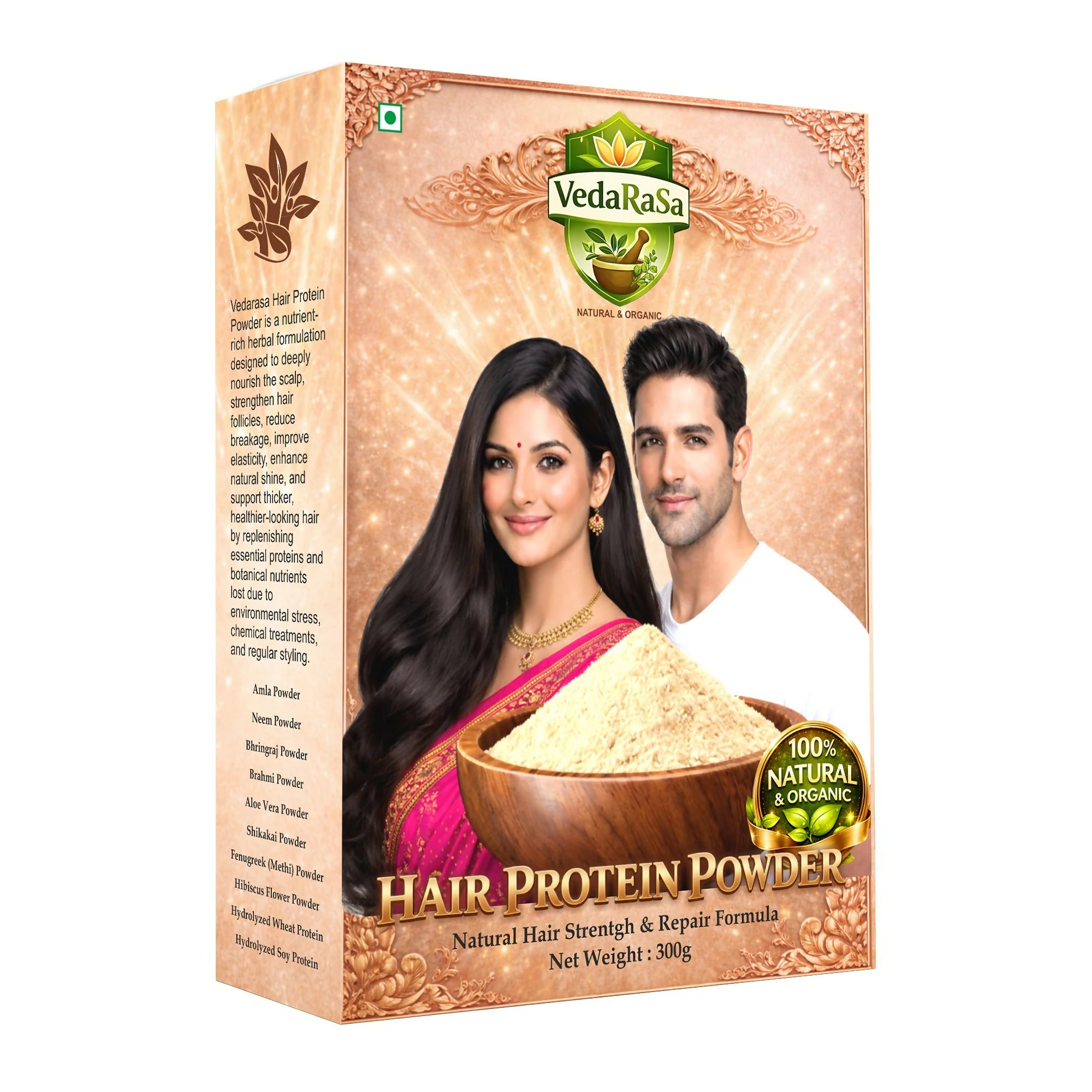 VedaRasa Natural and Organic Hair Protein Powder | Grocsy