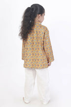 Breathables Kids Cotton Night Suit – Yellow Camel Print Kurta & Pyjama Co-Ord Set For Boys & Girls | Grocsy