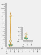 Ruby Raang Gold-White Set Of Earrings And Maang Tikka | Grocsy