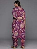 Ahalyaa Women's Traditional wear Kurta Set - Purple | Grocsy