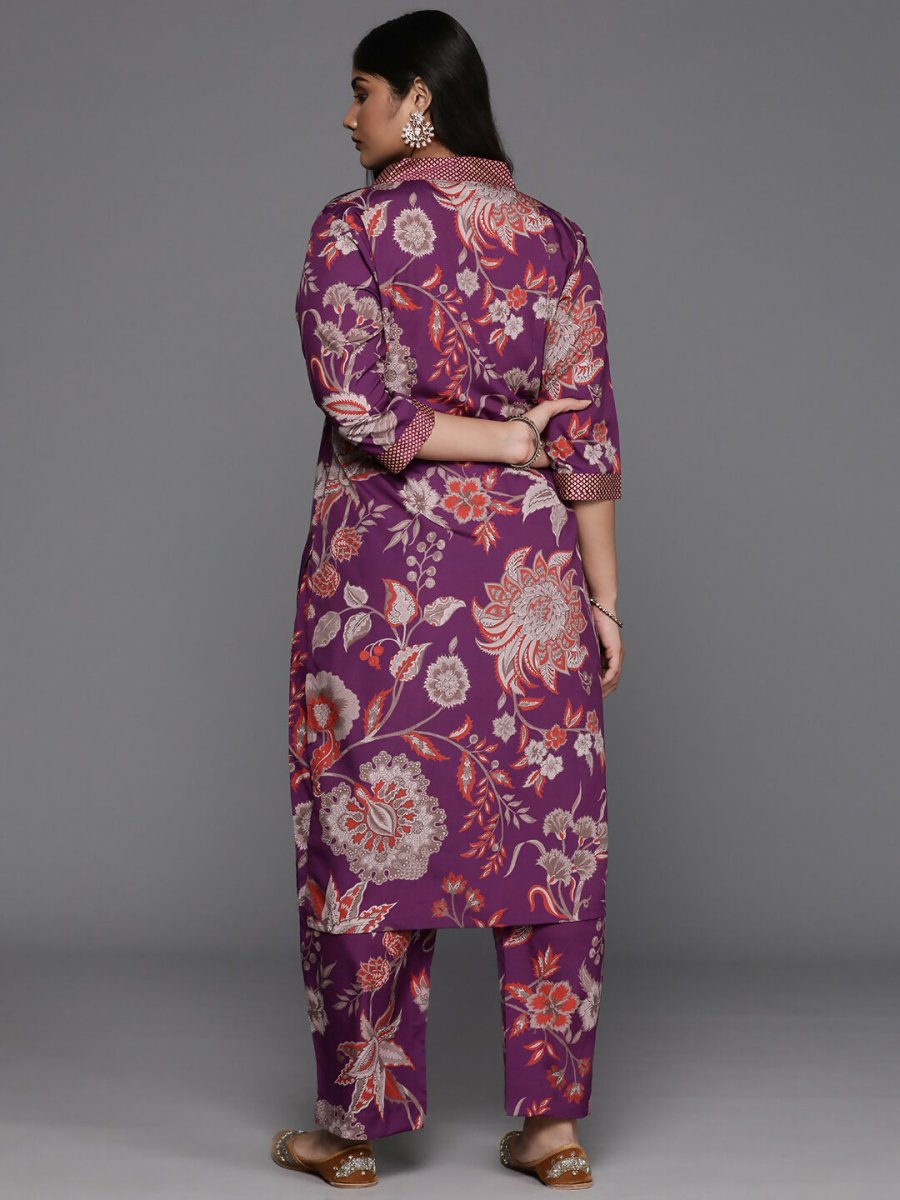 Ahalyaa Women's Traditional wear Kurta Set - Purple | Grocsy