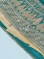 House of Panchhi Green Pure Georgette Sequins Embroidered Lehenga | Grocsy