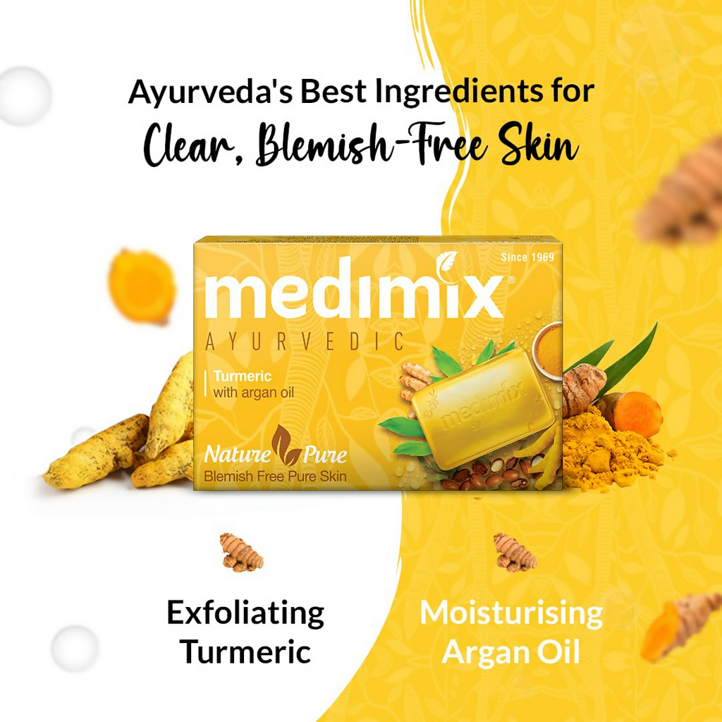Medimix Ayurvedic Tumeric & Argan Oil Bathing Bar | Grocsy