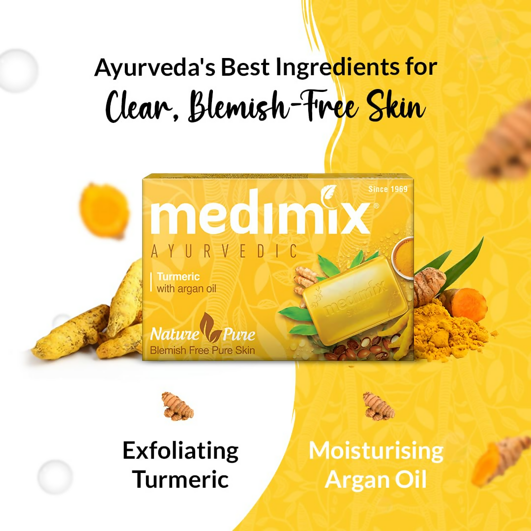 Medimix Ayurvedic Tumeric & Argan Oil Bathing Bar | Grocsy
