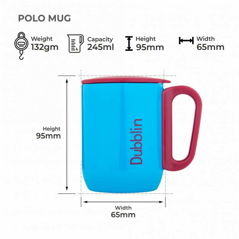 Dubblin Polo Stainless Steel Mug | Grocsy