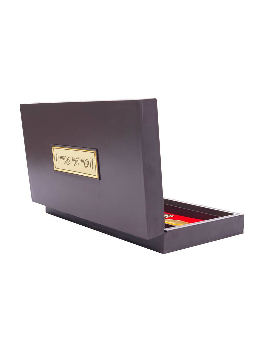 Golden Peacock Brown & Blue 24 CT Gold Foil Wooden Sri Sai Baba Pooja Box | Grocsy