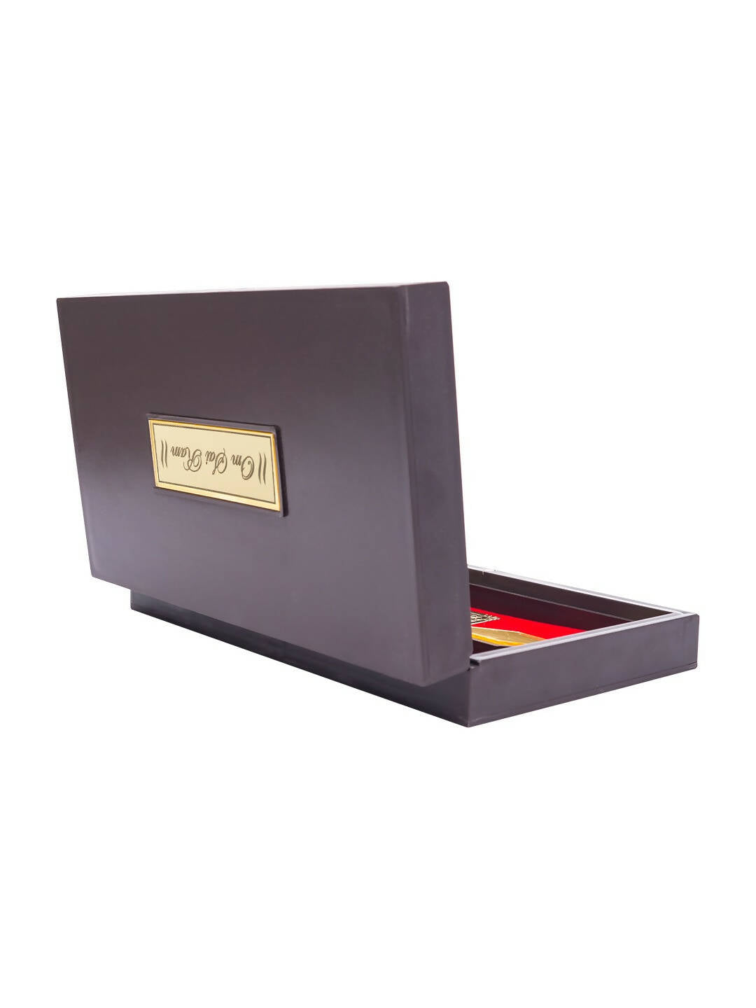 Golden Peacock Brown & Blue 24 CT Gold Foil Wooden Sri Sai Baba Pooja Box | Grocsy