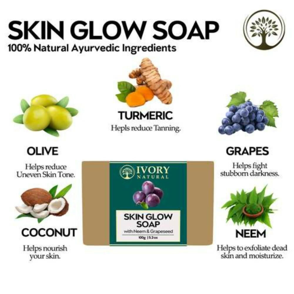 Ivory Natural Skin Glow Soap - Revitalizes, Moisturizes, And Natural Radiance | Grocsy