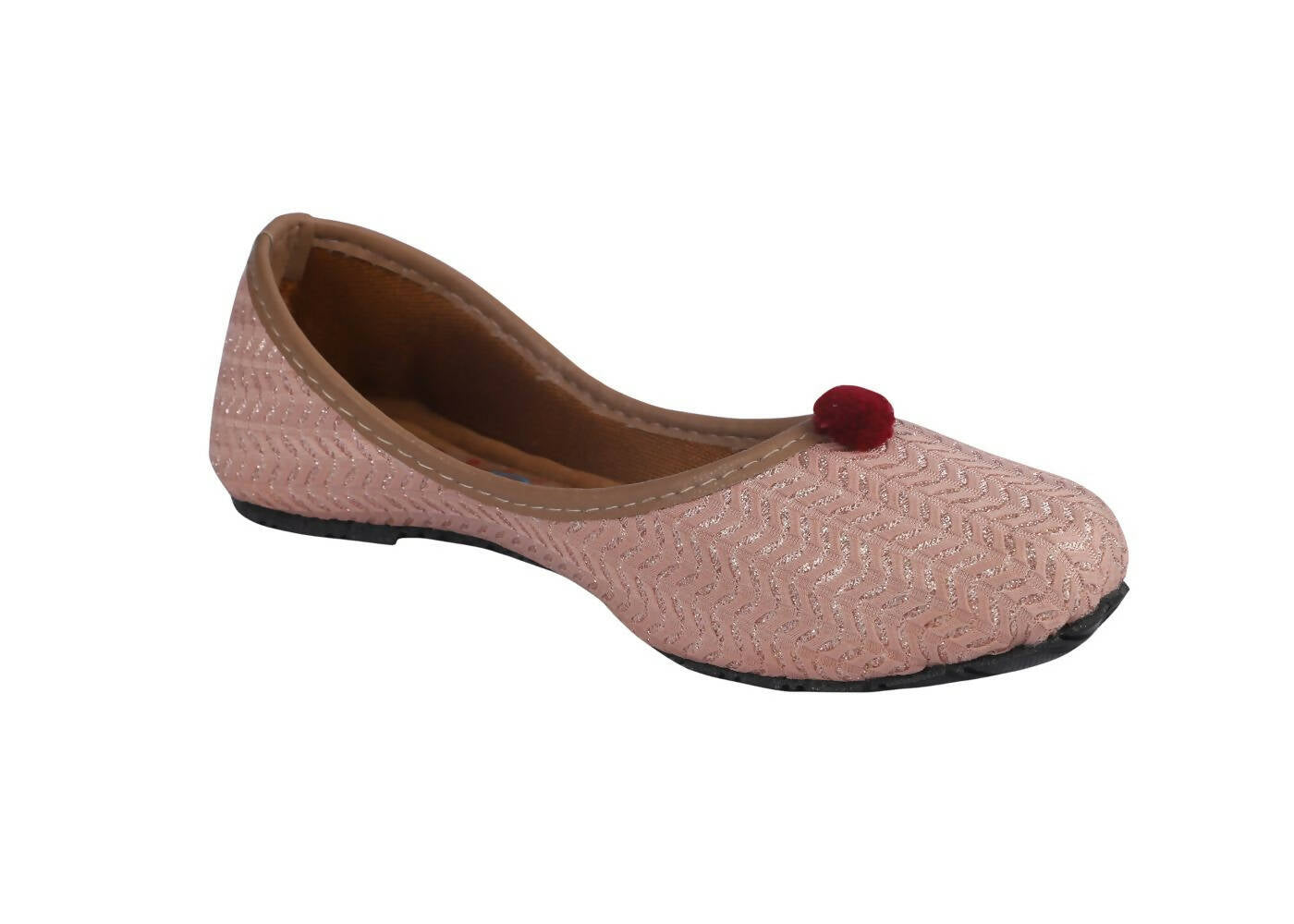 Tiny Bugs Girls Ethnic Wear Juttis - Rose Gold | Grocsy