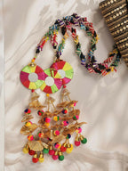 Ruby Raang Golden Work Parandi | Grocsy