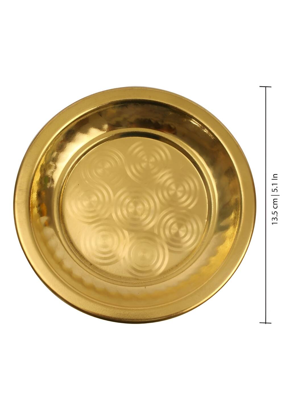 Spillbox Gold-Toned Brass Ring Thali Pooja Essential | Grocsy