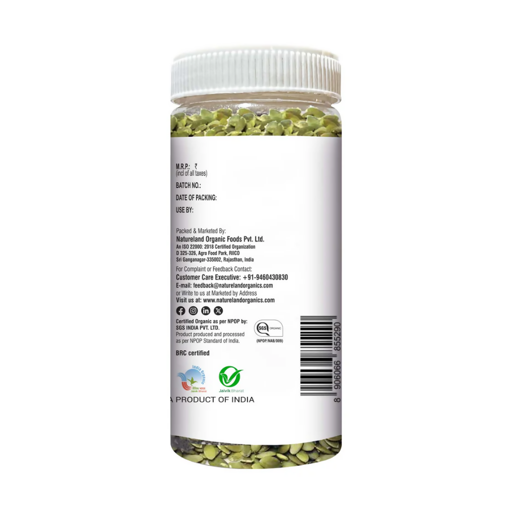 Nature Land Organics Edible Pumpkin Seeds | Grocsy