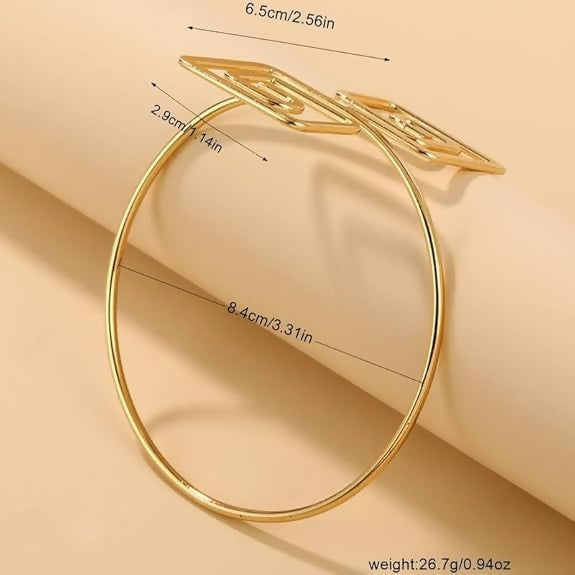Joban Fashion Golden Alloy Fancy Spiral Cuff Armlet | Grocsy