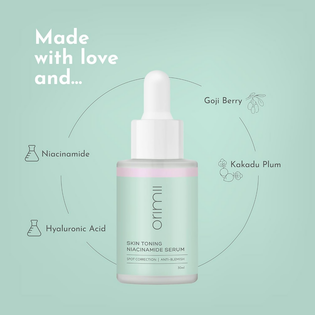 Orimii Skin Toning Niacinamide Face Serum | Grocsy