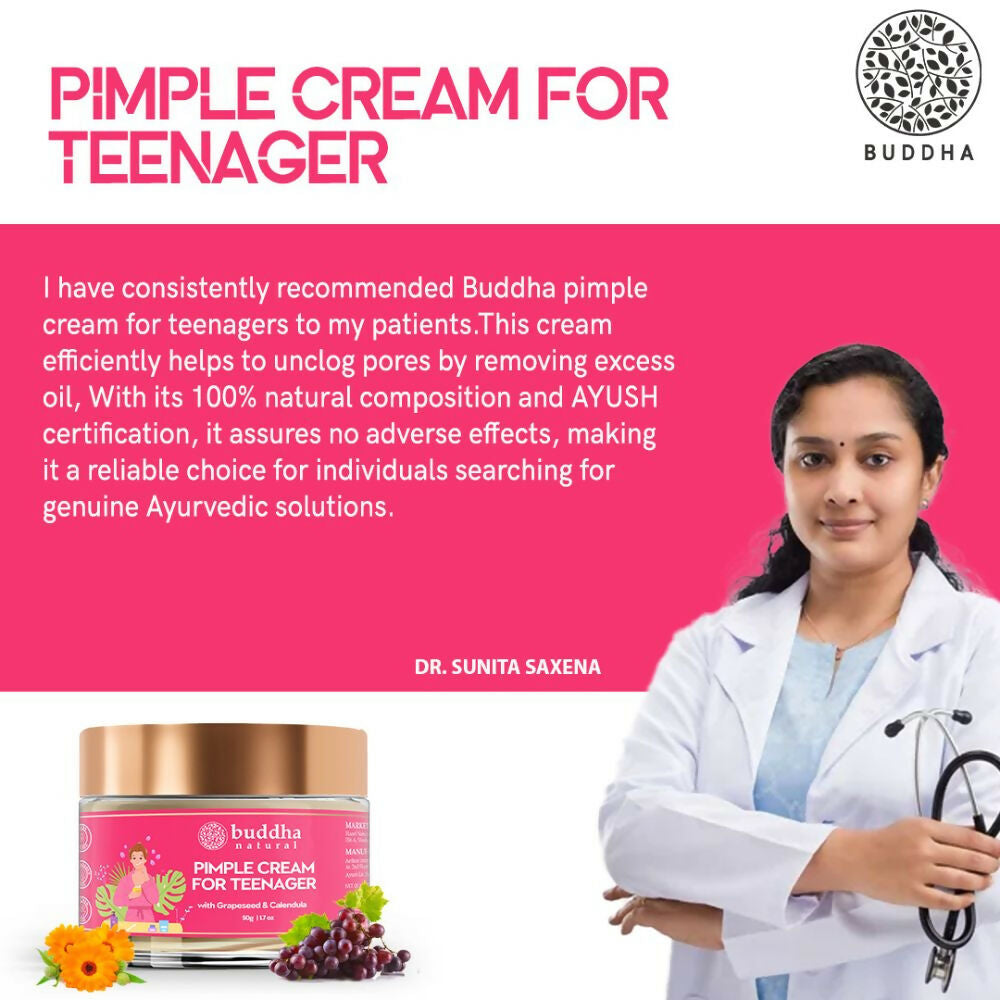 Buddha Natural Pimple Cream for Teenager (11 to 19 Years) | Grocsy
