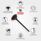 Bronson Professional Fan Makeup Brush for Highlighter & Smooth Powder Application | Grocsy