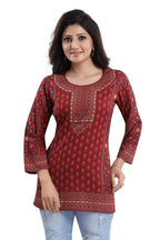 Snehal Creations Style Galore Summer Cool Printed Short Kurti Tunic | Grocsy