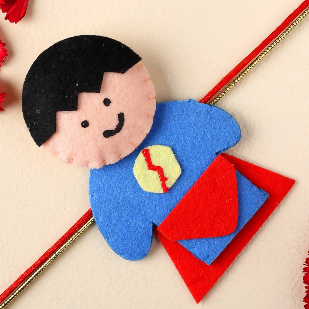 Superman Kids Rakhi & Besan Laddoos | Grocsy