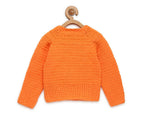 Chutput Kids Castle Design Solid Pullover Sweater - Orange | Grocsy