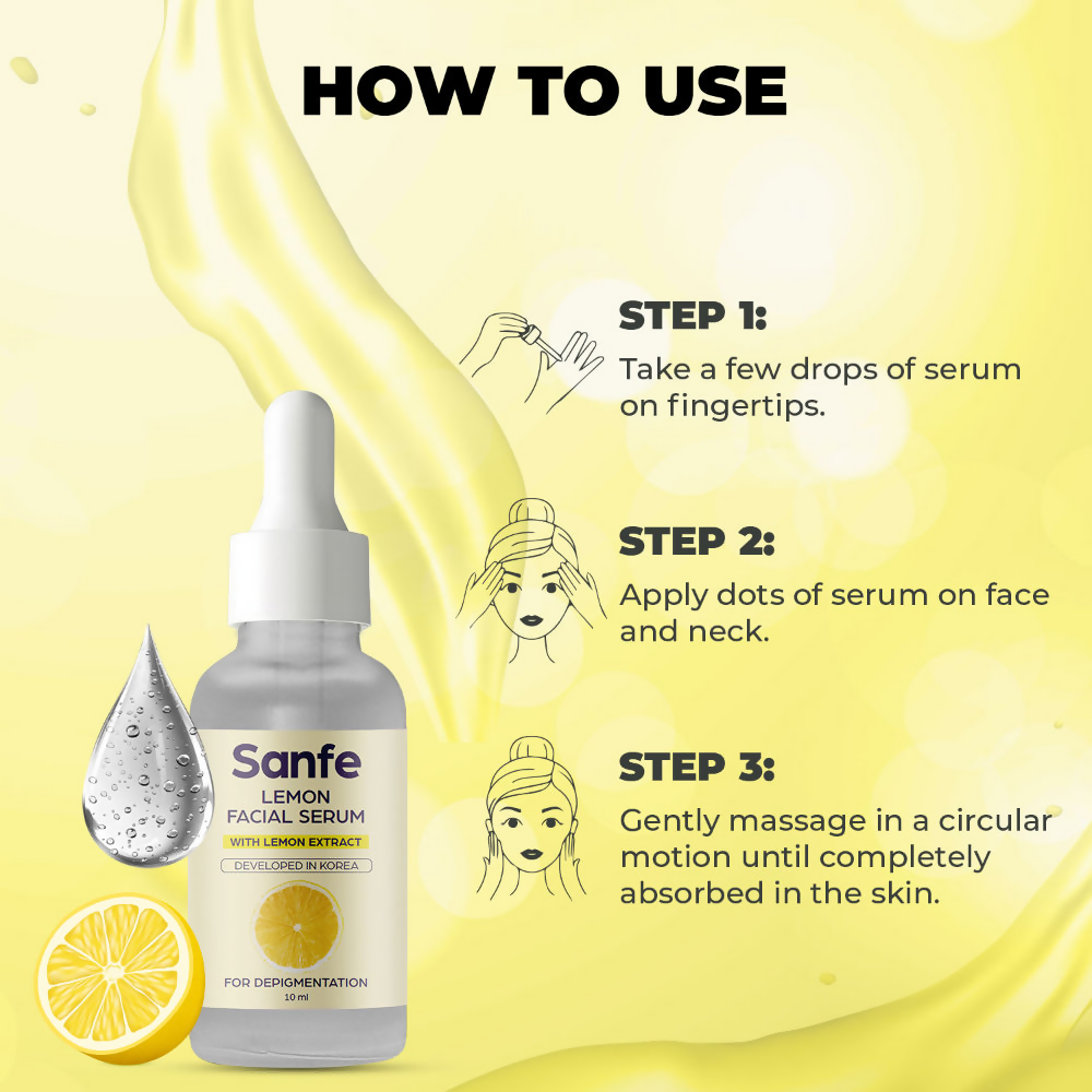 Sanfe Instant Depigmentation Lemon Facial Serum | Grocsy