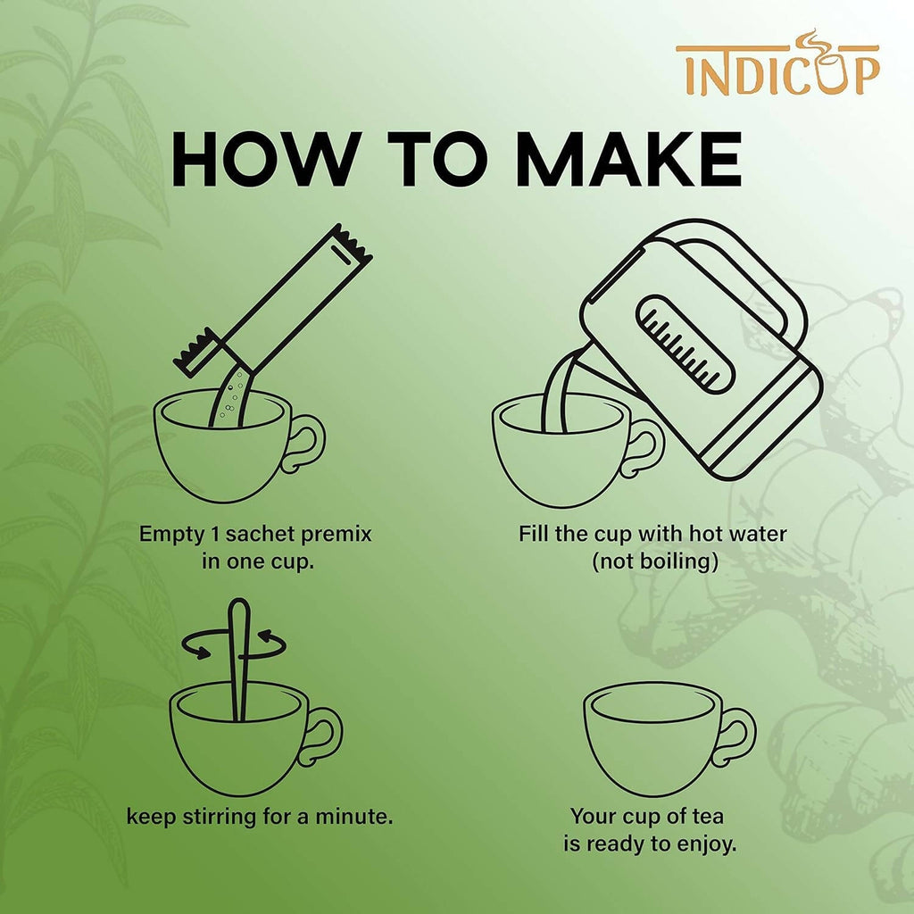 Indicup Lemongrass Ginger Tea Instant Premix | Grocsy