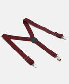 Manet Boys Solid Suspenders - Maroon | Grocsy