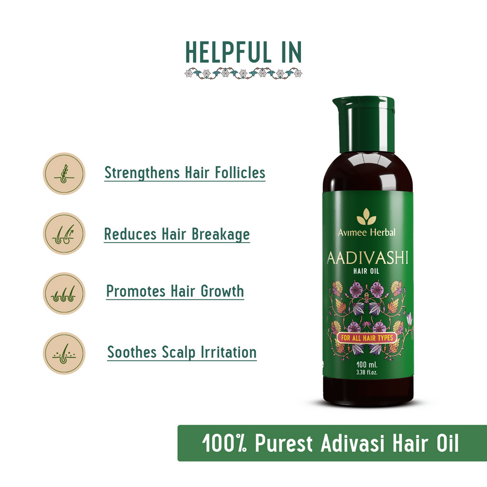 Avimee Herbal Adivasi Herbal Hair Oil | Grocsy