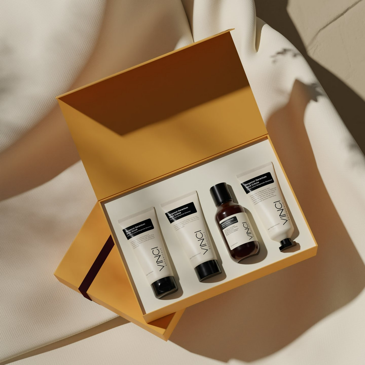 Vinci Botanicals Bergamot Geranium Bath and Body Quad Set | Grocsy