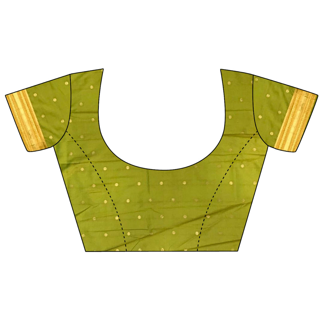 Joban Fashion Light Green Banarasi Soft Silk Woven Saree | Grocsy