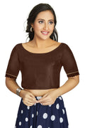 Aastha Fashion Women's Coffee Art Silk Designer Party Wear Readymade Blouse | Grocsy