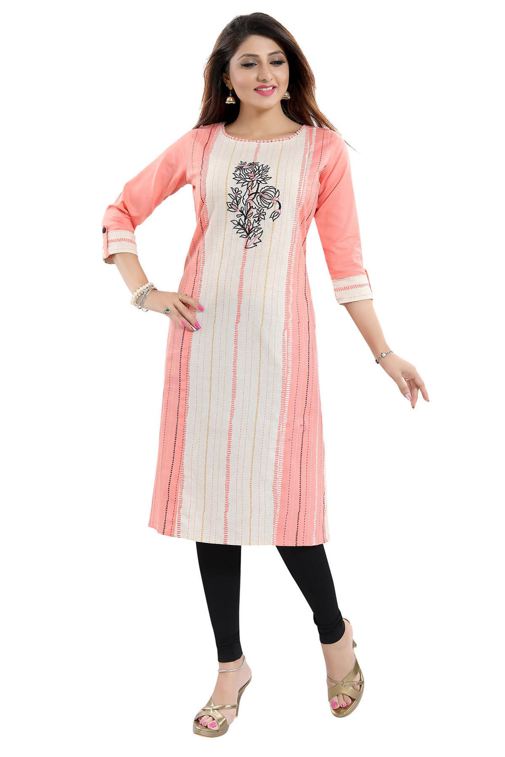Snehal Creations Tantalising Tomato Cotton Printed Tunic For Everyday Wear | Grocsy