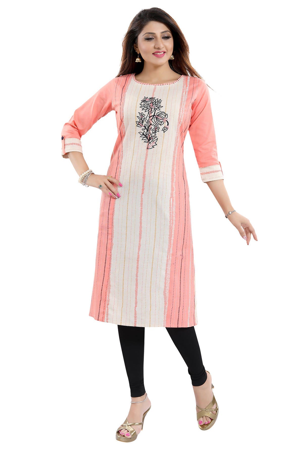 Snehal Creations Tantalising Tomato Cotton Printed Tunic For Everyday Wear | Grocsy