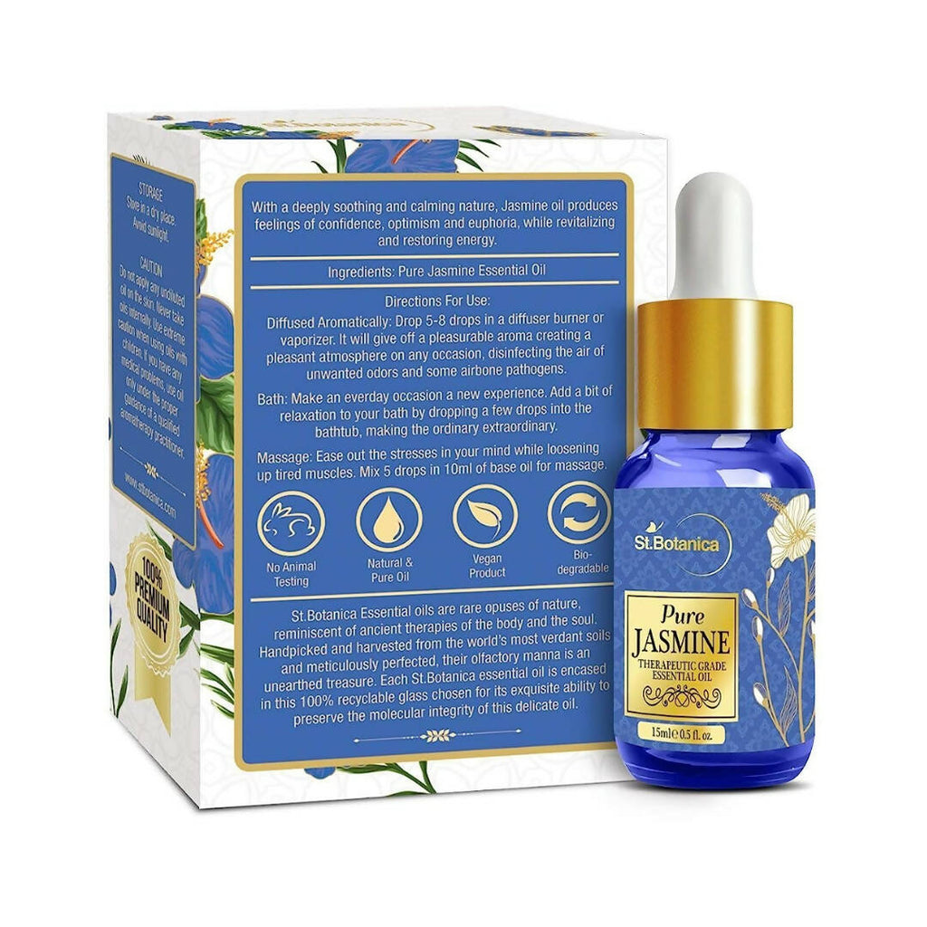St.Botanica Pure Jasmine Essential Oil | Grocsy