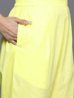 Ahalyaa Women's Traditional Wear Co-ods - Yellow | Grocsy