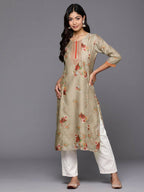 Ahalyaa Women's Traditional wear Kurta - Tan | Grocsy