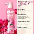 PLIX The Plant Fix Hibiscus Bond Repair Advanced Shampoo For Damaged, Frizzy Hair | Grocsy