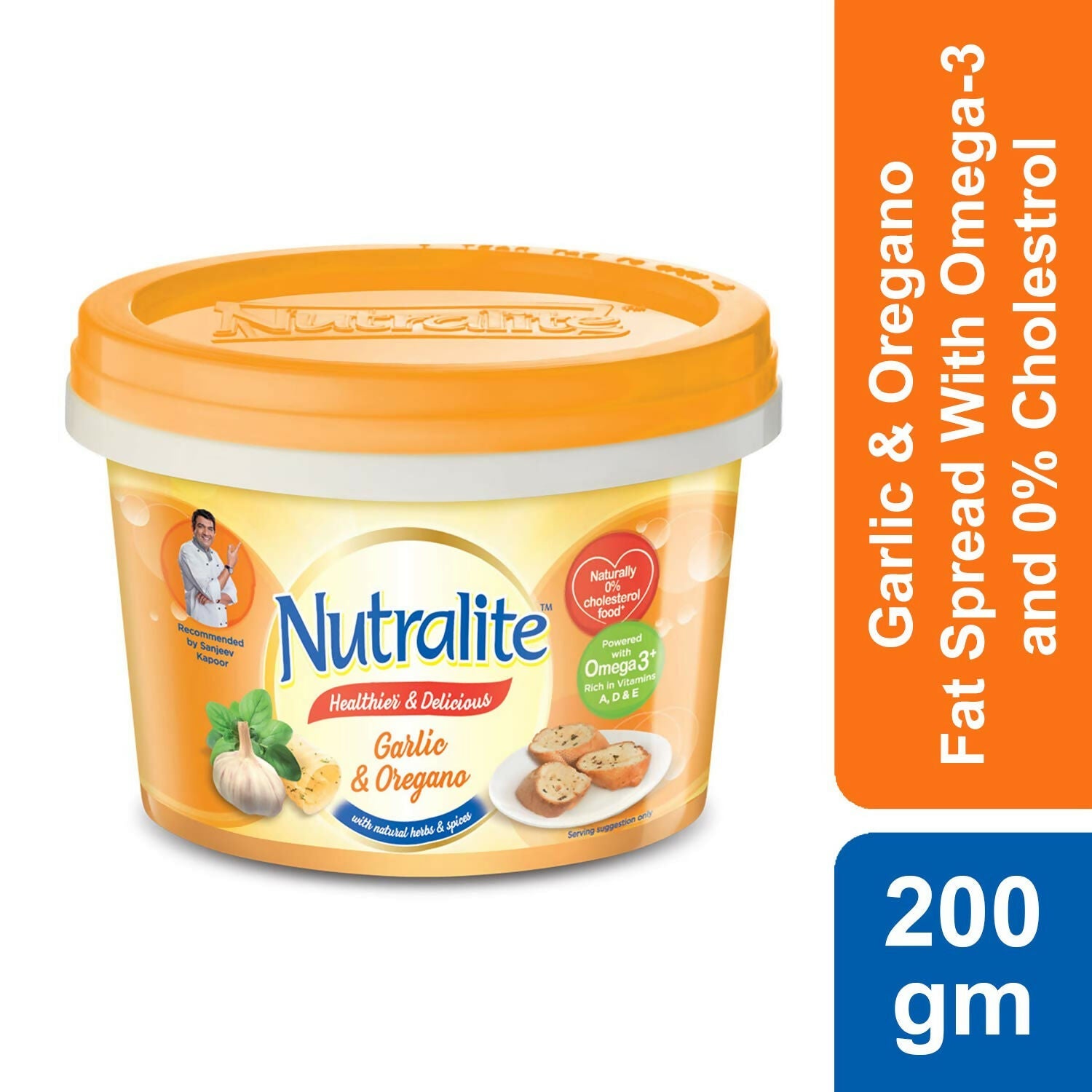 Nutralite Fat Spread - Garlic and Oregano Tub | Grocsy