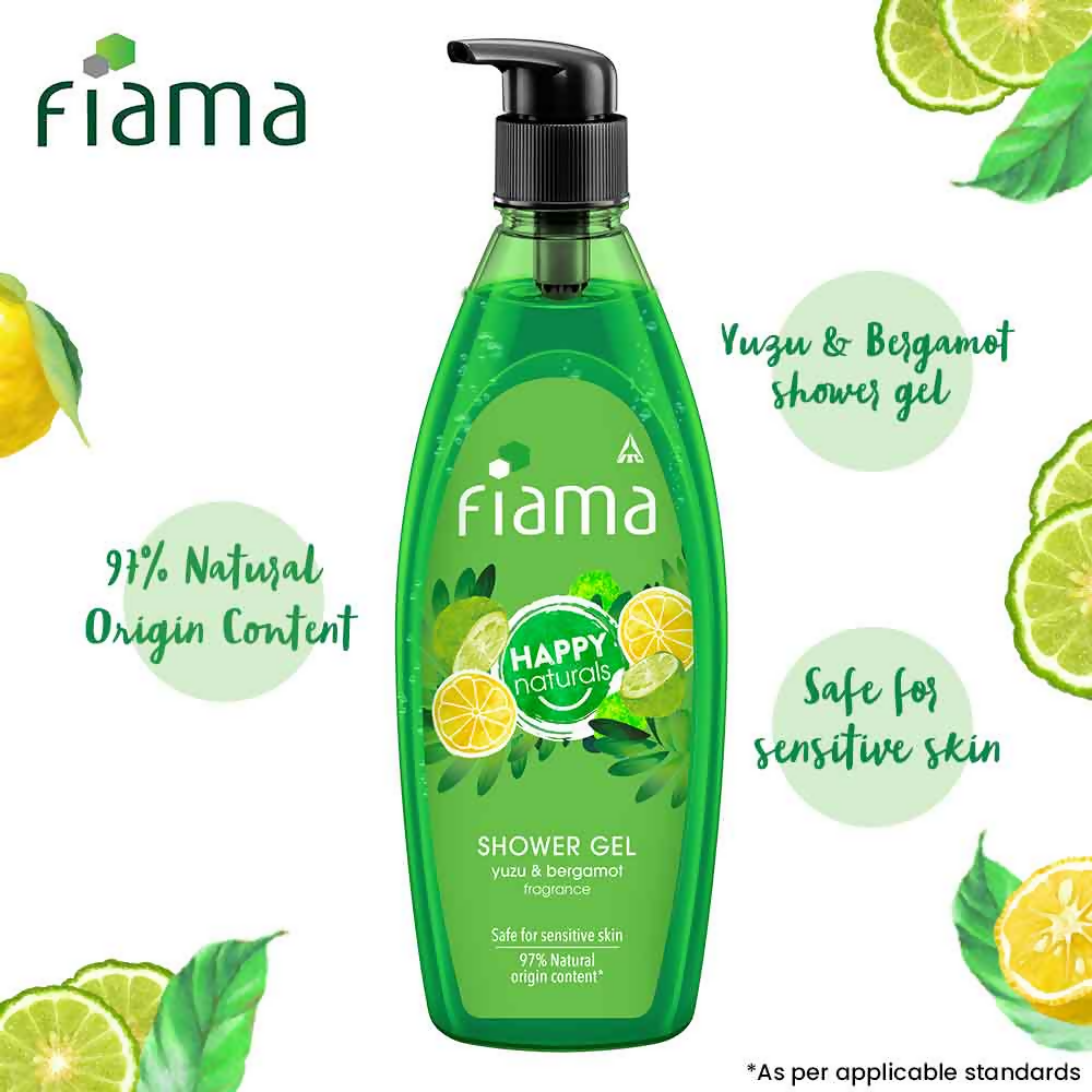 Fiama Happy Naturals Shower Gel With Yuzu And Bergamot | Grocsy