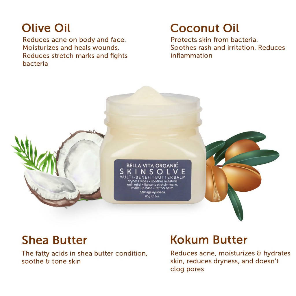 Bella Vita Organic Skin Solve Multi Benefit Butter Balm | Grocsy