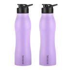 Borosil Hydra Grip Go Stainless Steel Water Bottle - Purple | Grocsy