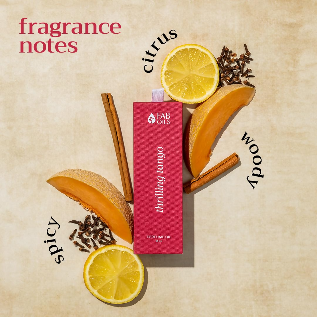 Fab Oils Thrilling Tango Perfume Oil With Citrus, Spicy & Woody Blend | Grocsy