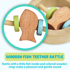 Matoyi Fish Rattle & Color Bowling Pin & Rainbow Stacker & Sheep Teether & Flat Disk Rattle For Kids | Grocsy