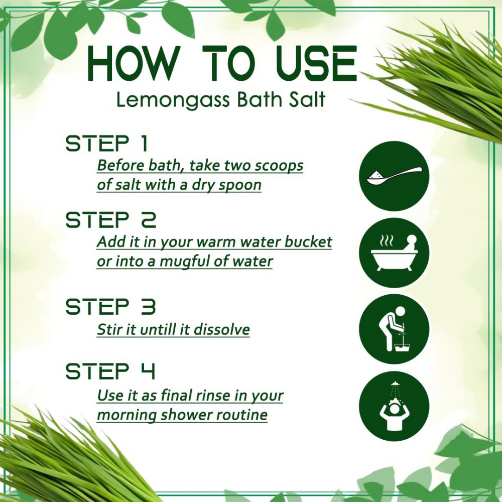 VedicAyurveda Lemongrass Bath Salt | Grocsy