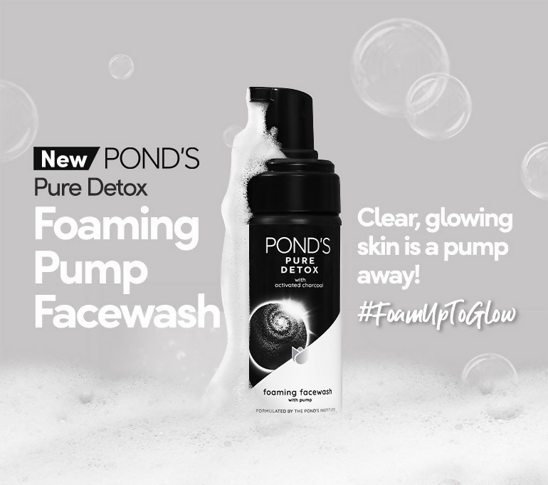 Ponds Pure Detox Foaming Pump Facewash | Grocsy