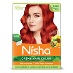 Nisha Creme Hair Color for Women - Copper Red | Grocsy