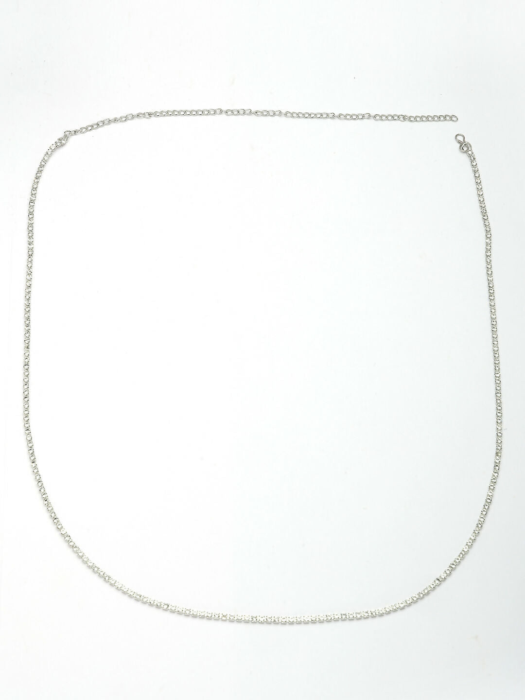 NVR Women's Silver-Plated AD-Studded Kamarbandh Waist Chain | Grocsy