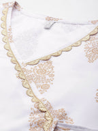 Ahalyaa Women's Traditional Wear Co-ods - White | Grocsy