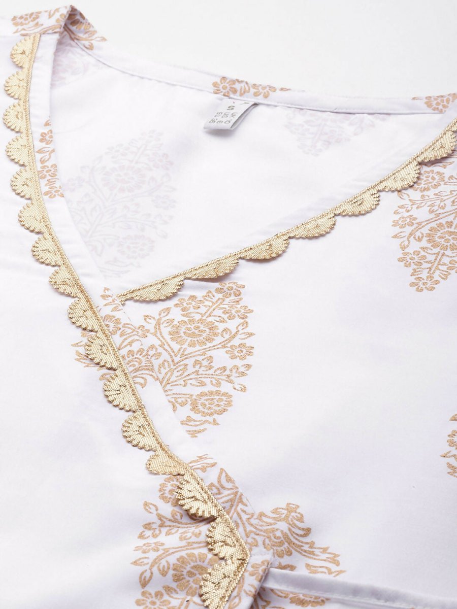 Ahalyaa Women's Traditional Wear Co-ods - White | Grocsy