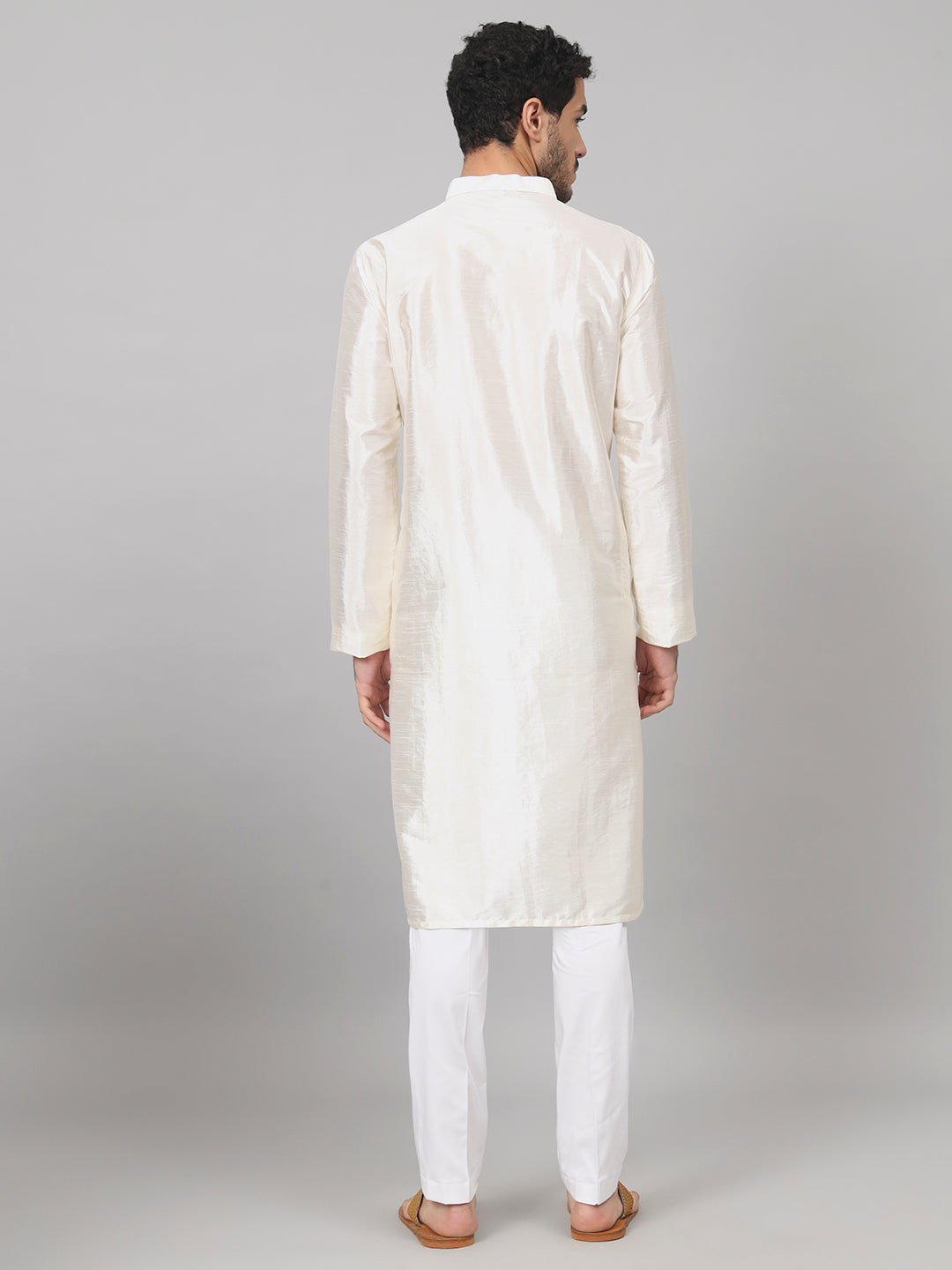 Rein Multicolor Embroidered Silk Kurta by Hilo Design | Grocsy